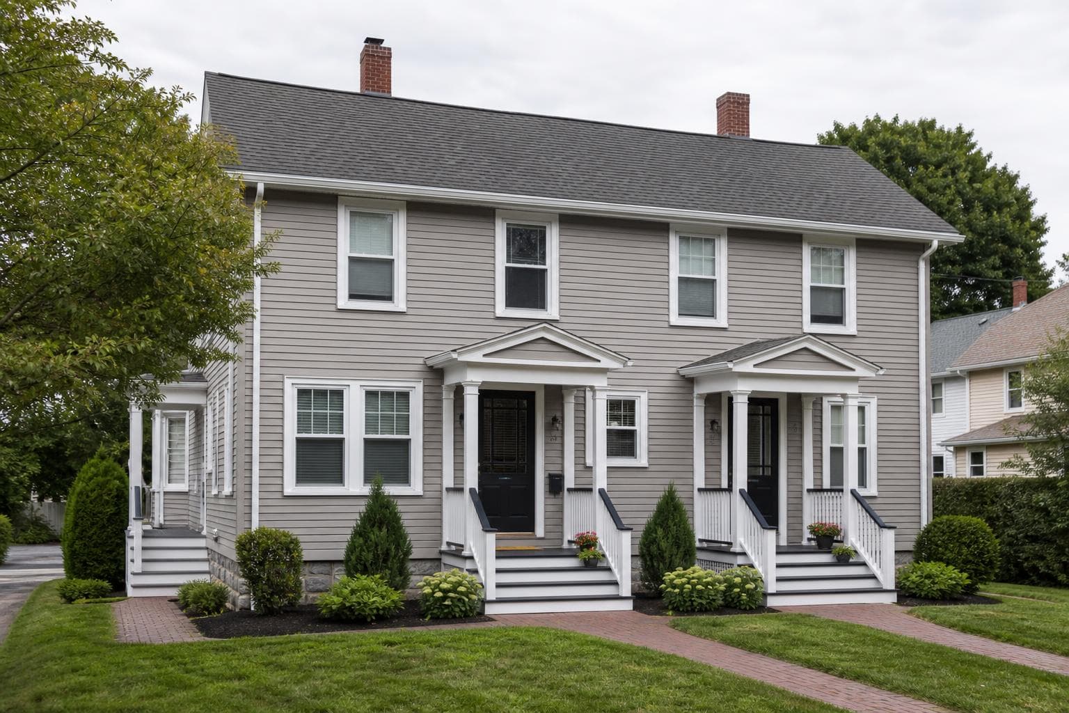 Clean small multifamily rental exterior